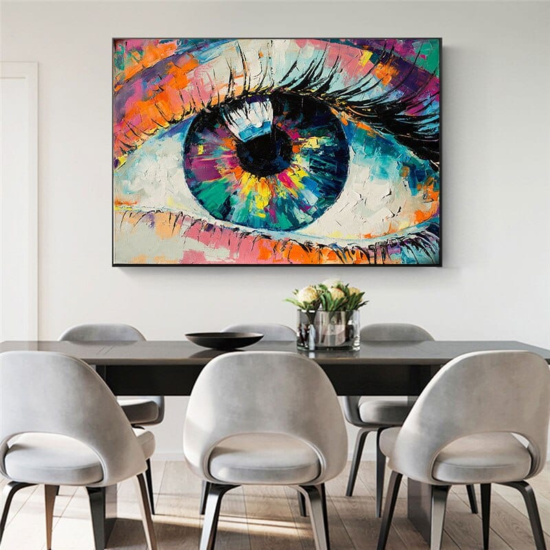 wickedafstore 0 Abstract Art Colorful Eye Canvas Painting Wall Pictures For Living Room Wall Art Printed On Canvas Modern Decorative Pictures