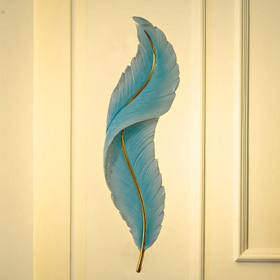 wickedafstore 0 Blue / W20xH65 cm / 3 Colors changeable Feather LED Wall Lamp