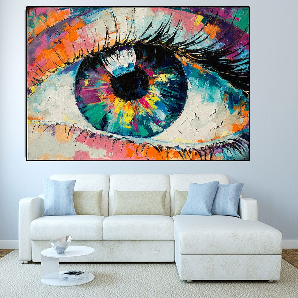wickedafstore 0 Colorful Eye Canvas Wall Art