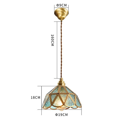 wickedafstore 0 Glass 5 / 4W IWHD Japanese Style Vintage Pendant Lamp Beside Bedroom Bar Cafe Restaurant Glass Copper LED Pendant Lights Hanglamp Luminaria