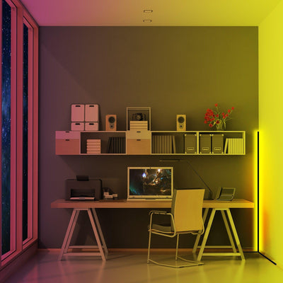 wickedafstore 0 Multi 55'' RGB Color Corner Floor Lamp