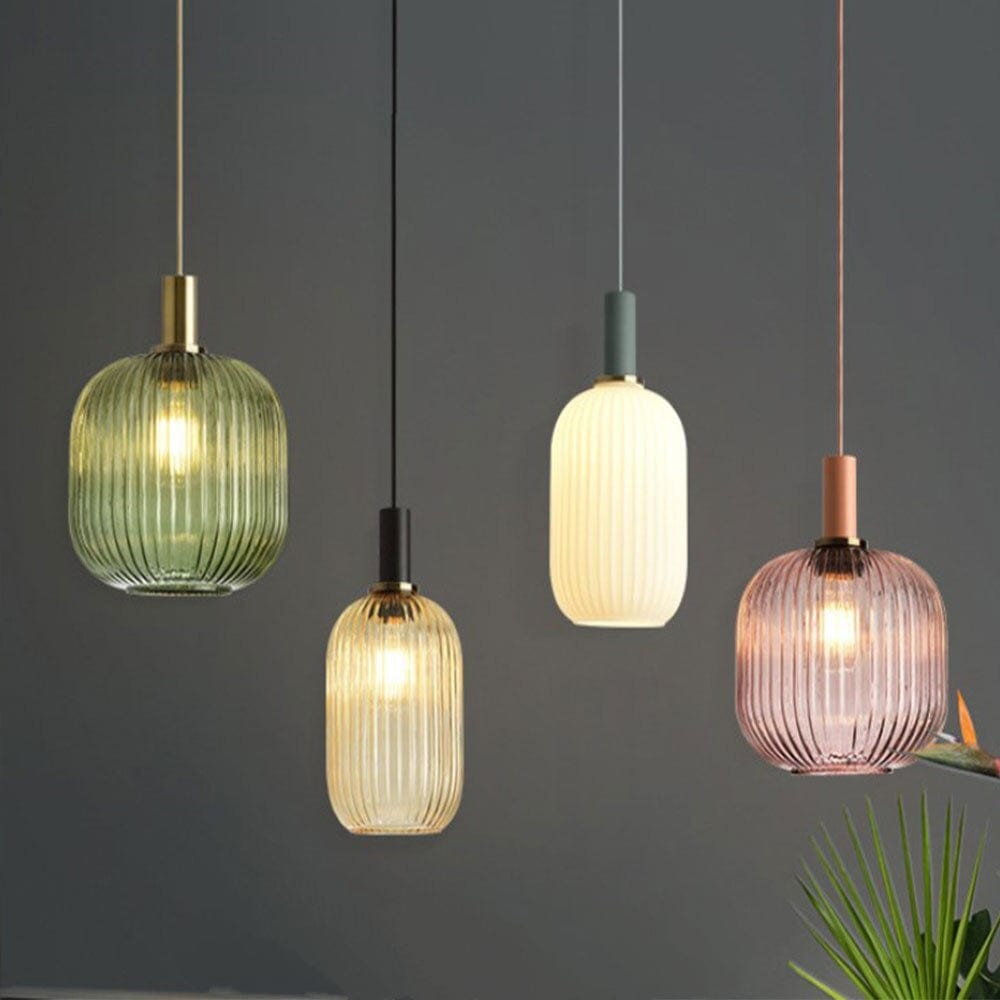 wickedafstore 0 Nordic Colored Glass Pendant Lights