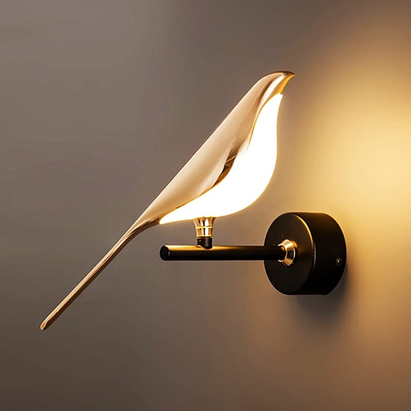 wickedafstore 0 Nordic Style Art Magpie Bird Lamp LED Wall Lamp Bedroom Bedside Parlor Background wall Decoration Wall Sconce Indoor Lighting
