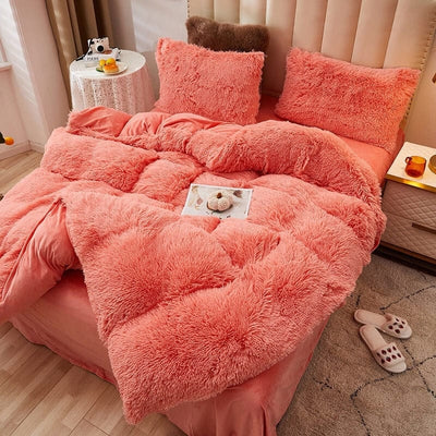wickedafstore 0 picture color 5 / 150x200cm 1pc Luxury Fluffy Bedding Set