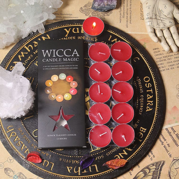 wickedafstore 0 Red- Passion Ritual Tealight Candle Set