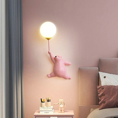 wickedafstore 0 SANDYHA LED Interior Wall Light Bedroom Night Moon Lamp For Home Bed Room Modern Minimalist Decor Cartoon Bear Children's Lamp
