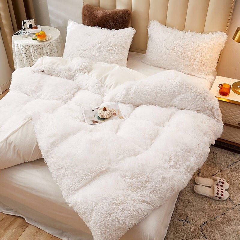 wickedafstore 0 White / 150x200cm 1pc Luxury Fluffy Bedding Set