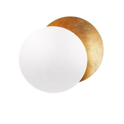 wickedafstore 0 White brass colour / Warm White (2700-3500K) / diameter 20cm 10W Eclipse Wall Light