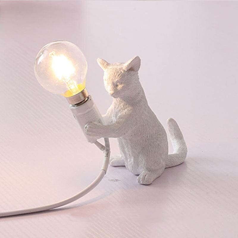 wickedafstore 0 white style 2 Cats Table Lamp