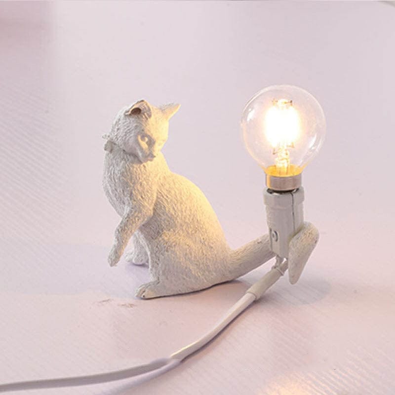 wickedafstore 0 white style 3 Cats Table Lamp