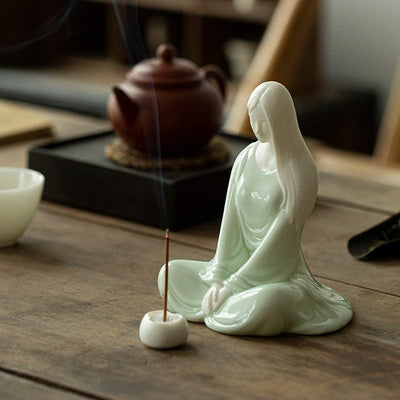 wickedafstore 0 Zen Beauty Incense Holder Figurine