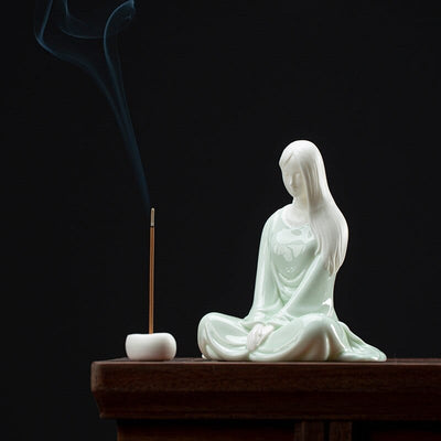 wickedafstore 0 Zen Beauty Incense Holder Figurine