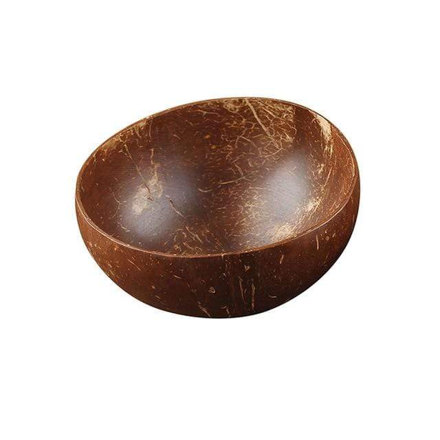 wickedafstore 1 Bowl Natural Coconut Wood Bowl