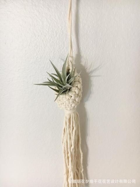 wickedafstore 10cm Handmade Woven Hanging Flower Basket