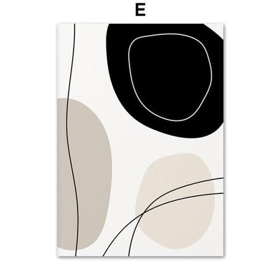 wickedafstore 13x18cm/5.1"x7" / E Abstract Line Nordic Posters