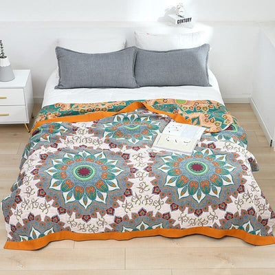 wickedafstore 150x200cm Mandala Pattern Bedspread