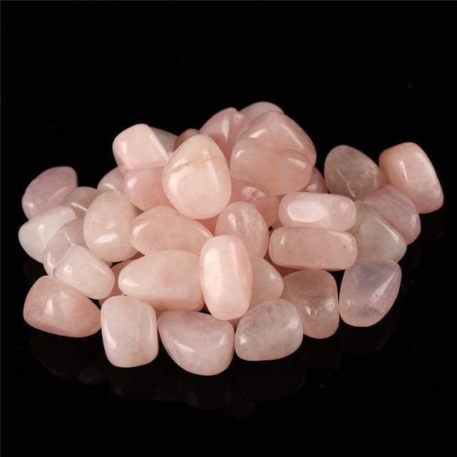 wickedafstore 200g Rose Quartz Tumblestone Healing Crystals