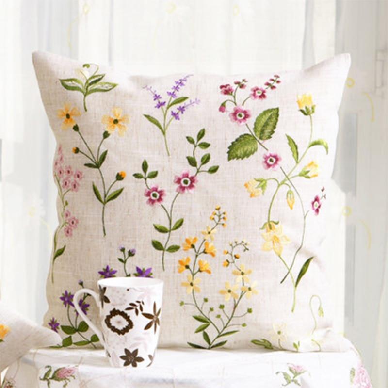 wickedafstore 30x50cm / A Floral Embroidered Cushion Cover