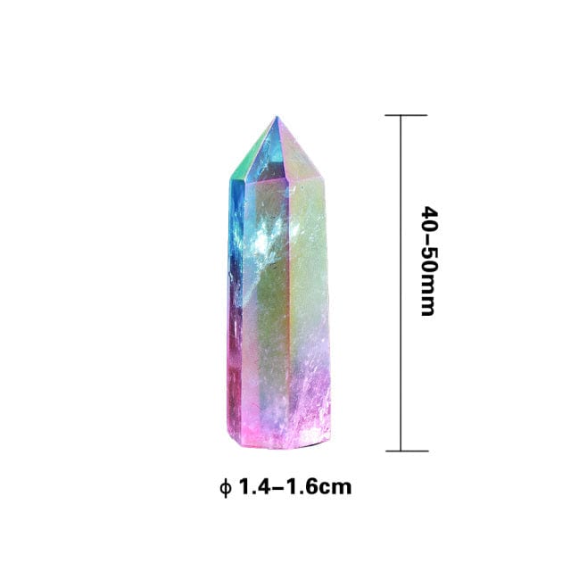 wickedafstore 4-5 cm/1.6''-2'' Rainbow Clear Quartz Point Tower Crystal