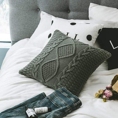 wickedafstore 45x45cm Grey Delicate Cushion Cover