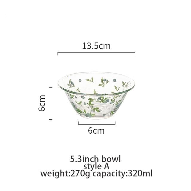 wickedafstore 5.3inch A Cute Hand Painted Glass Bowls