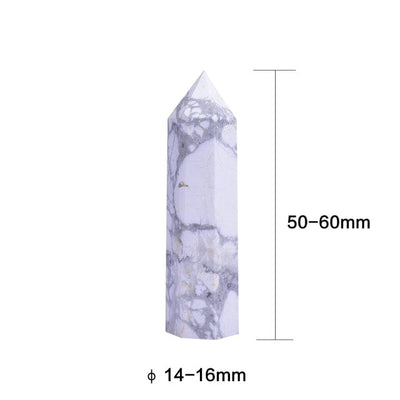 wickedafstore 5-6cm/ 1.9"-2.3" Howlite Crystal Point Tower