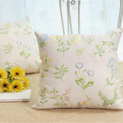 wickedafstore 55x55cm / C Floral Embroidered Cushion Cover