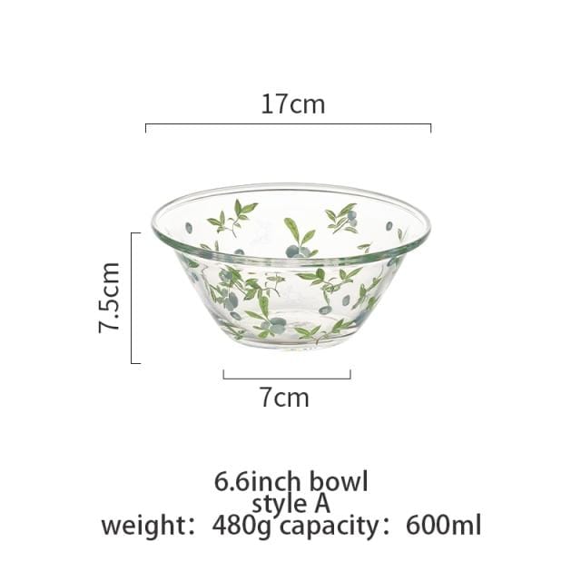 wickedafstore 6.6inch A Cute Hand Painted Glass Bowls