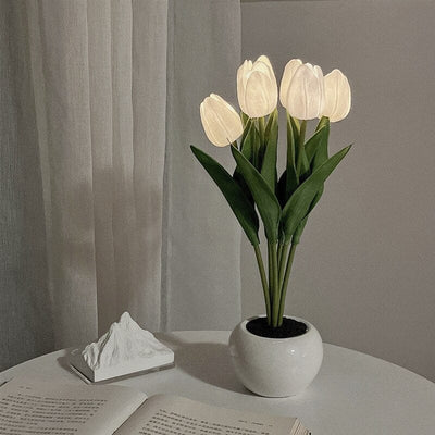 wickedafstore 6 Heads White Tulip LED Night Light