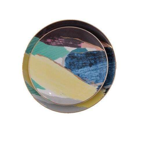 wickedafstore 8 and 11 Inch 2 Colored Clouds Plates