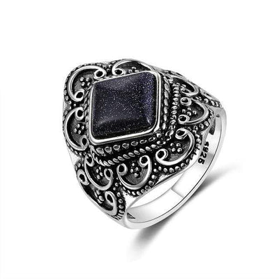 wickedafstore 9 / bluesandstone Gemstone Embellished Ring