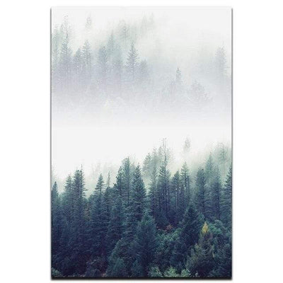wickedafstore A / 40x50cm No Frame 3 Piece Nordic Forest Landscape Wall Art