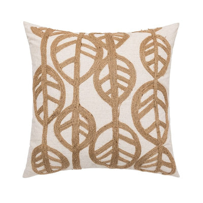 wickedafstore A Embroidery Leaves Cushion Covers