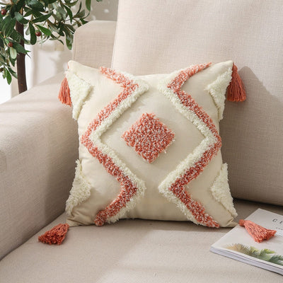 wickedafstore A Geometric Tufted Cushion Covers