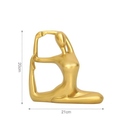 wickedafstore A Gold Yoga Figurine Art