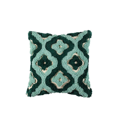 wickedafstore A Handmade Green Tufted Pillow Cover