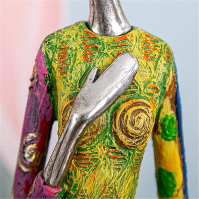 wickedafstore Abstract Colorful Woman Sculpture Figurine
