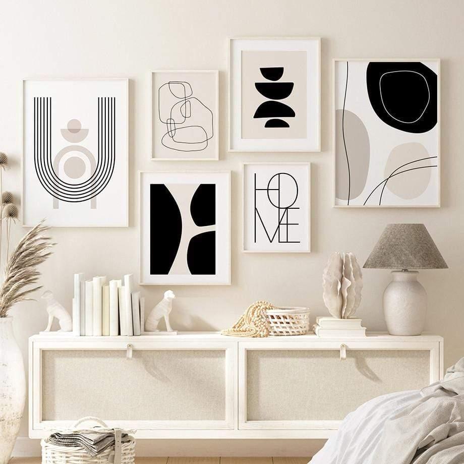 wickedafstore Abstract Line Nordic Posters