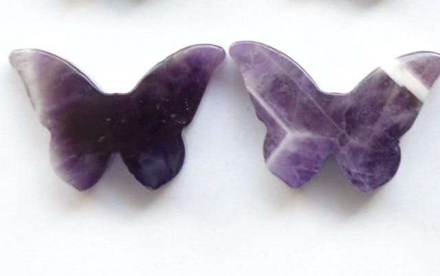 wickedafstore amethyst Natural Stone Mini Butterflies