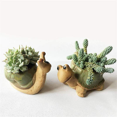 wickedafstore Animal Shaped Mini Flower Pots
