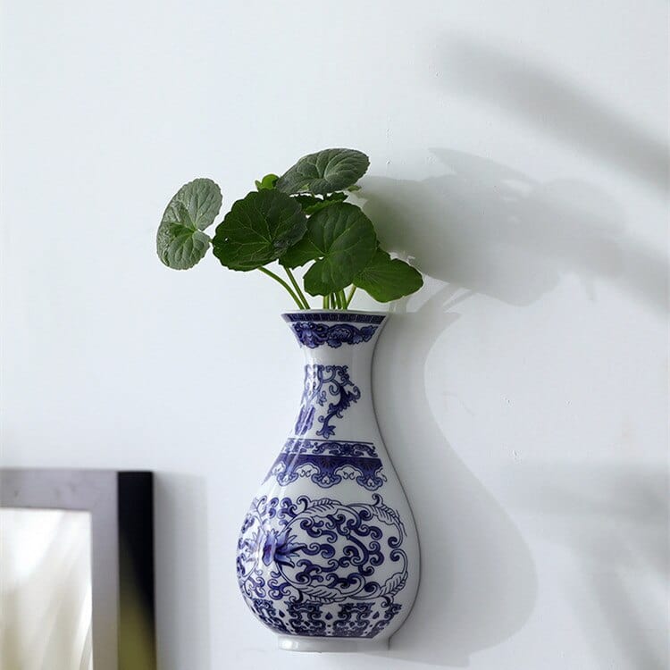wickedafstore Antique Blue Wall Hanging Vase