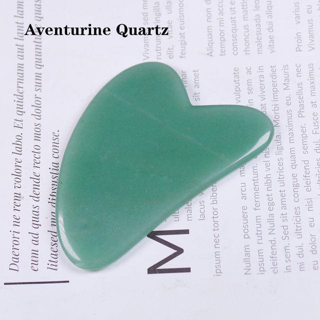 wickedafstore Aventurine quartz Gua Sha Heart Shaped Crystal Quartz