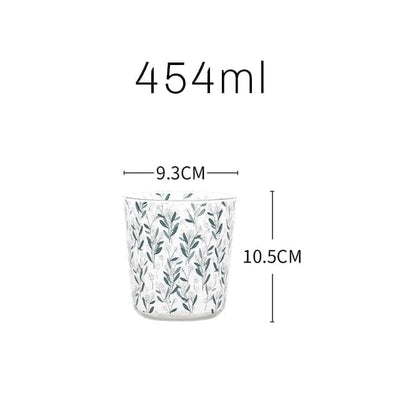 wickedafstore B / 401-500ml Cute Forest Design Glass Cups