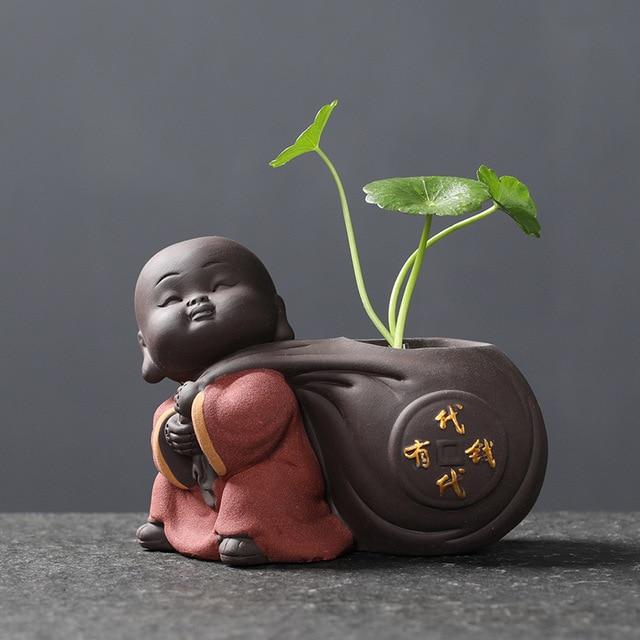 wickedafstore B Cute Baby Buddha Flower Pot
