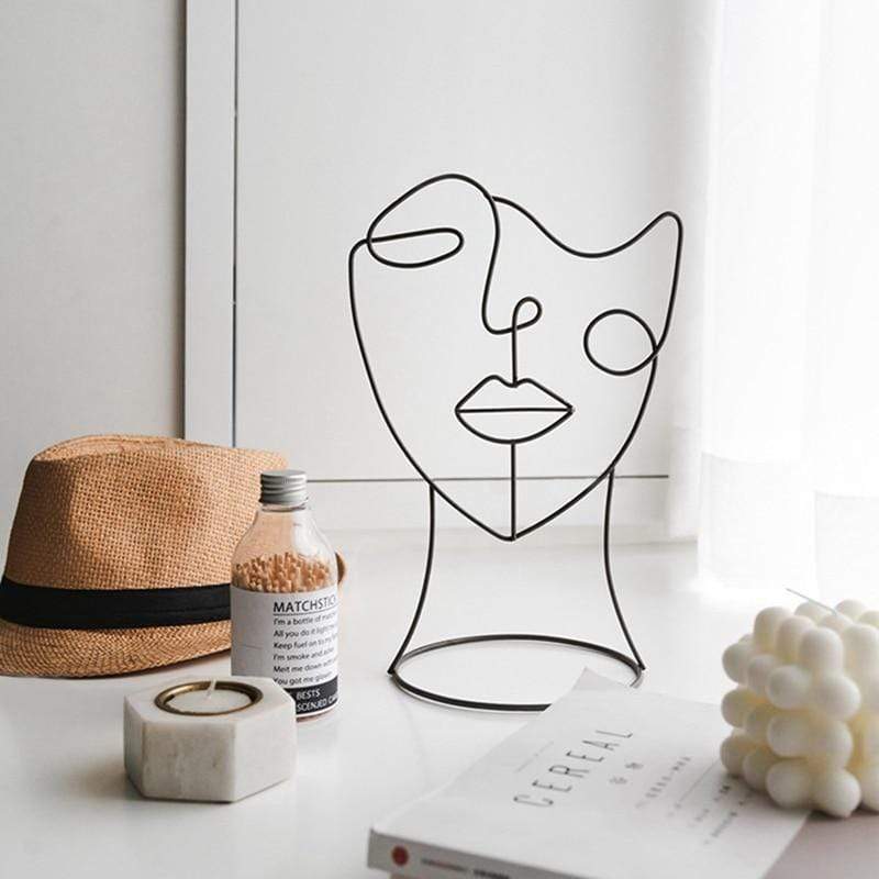 wickedafstore B Nordic Abstract Face Figurines