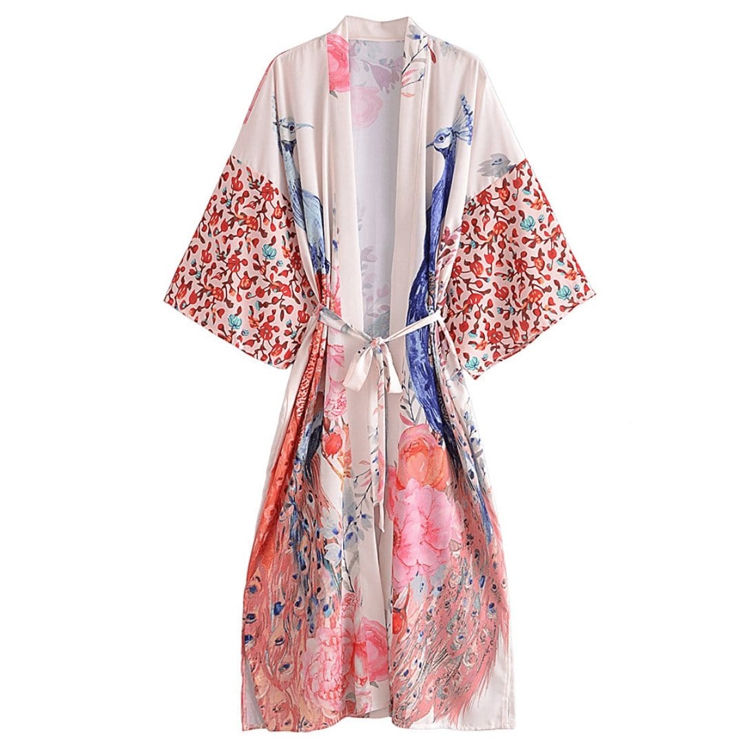 wickedafstore B / One Size Ayla Boho Kimono
