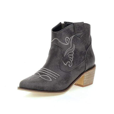 wickedafstore black / 7.5 Vegan Leather Ankle Boots