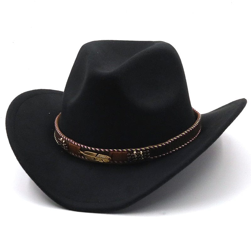wickedafstore Black Dallas Western Cowboy Hat