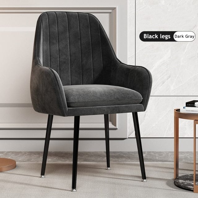 wickedafstore Black Dark Gray Amaia Velvet Arm Chair