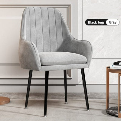 wickedafstore Black Gray Amaia Velvet Arm Chair